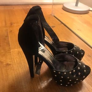 Black studded sandals